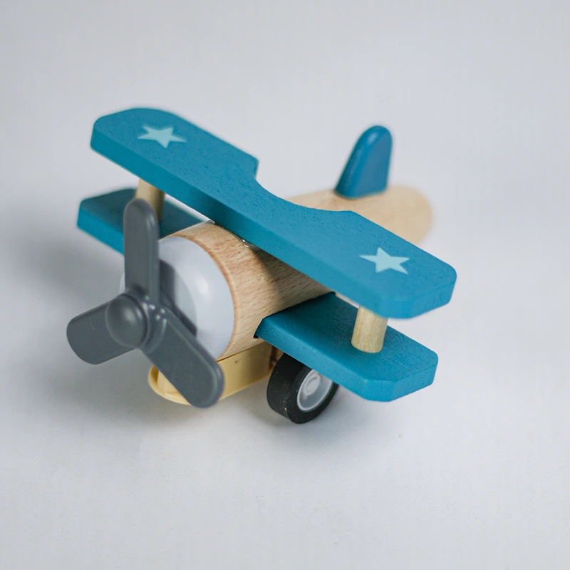 اسباب بازی هواپیمای ملخی عقب کش رنگ آبی - تصویر 2