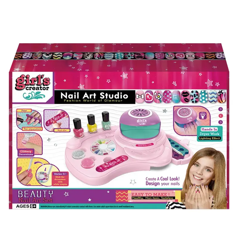 ست مانیکور اسباب بازی رنگ صورتی - تصویر 2